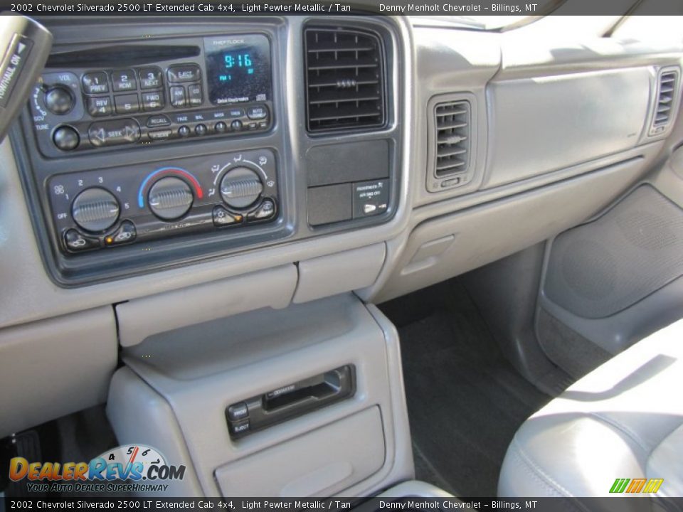 2002 Chevrolet Silverado 2500 LT Extended Cab 4x4 Light Pewter Metallic / Tan Photo #12