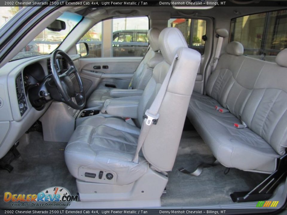 Tan Interior - 2002 Chevrolet Silverado 2500 LT Extended Cab 4x4 Photo #18