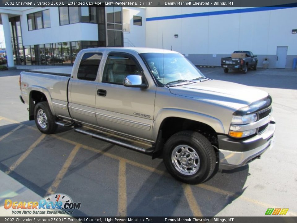 2002 Chevrolet Silverado 2500 LT Extended Cab 4x4 Light Pewter Metallic / Tan Photo #25