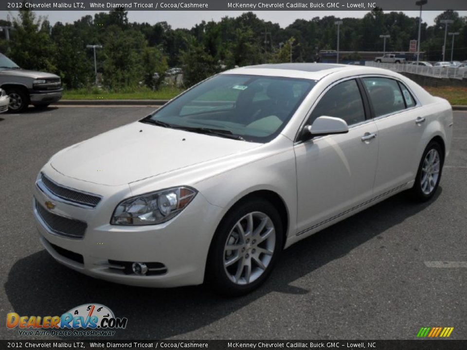 2012 Chevrolet Malibu LTZ White Diamond Tricoat / Cocoa/Cashmere Photo #1