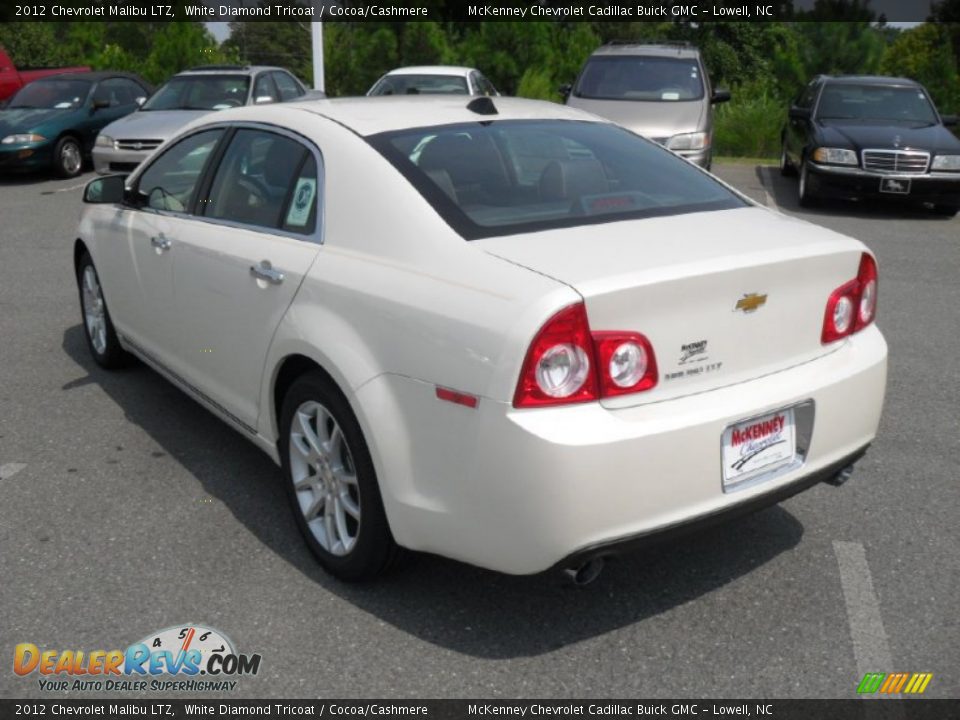 2012 Chevrolet Malibu LTZ White Diamond Tricoat / Cocoa/Cashmere Photo #2