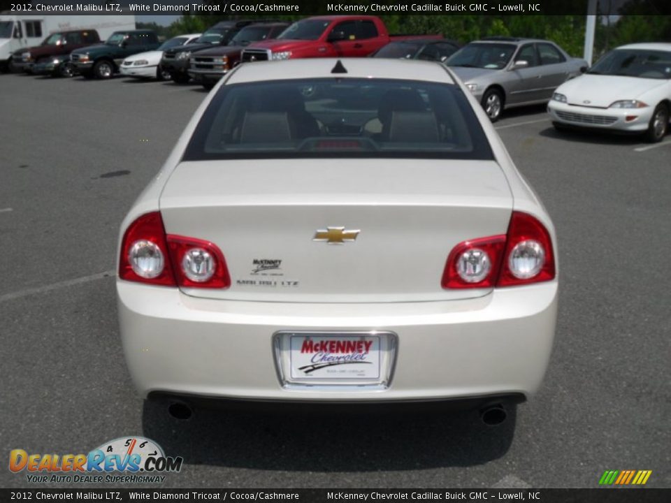 2012 Chevrolet Malibu LTZ White Diamond Tricoat / Cocoa/Cashmere Photo #3