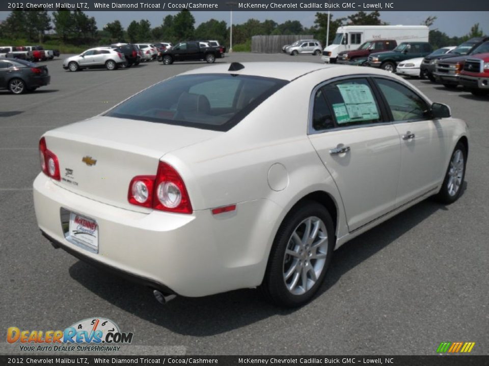 2012 Chevrolet Malibu LTZ White Diamond Tricoat / Cocoa/Cashmere Photo #4