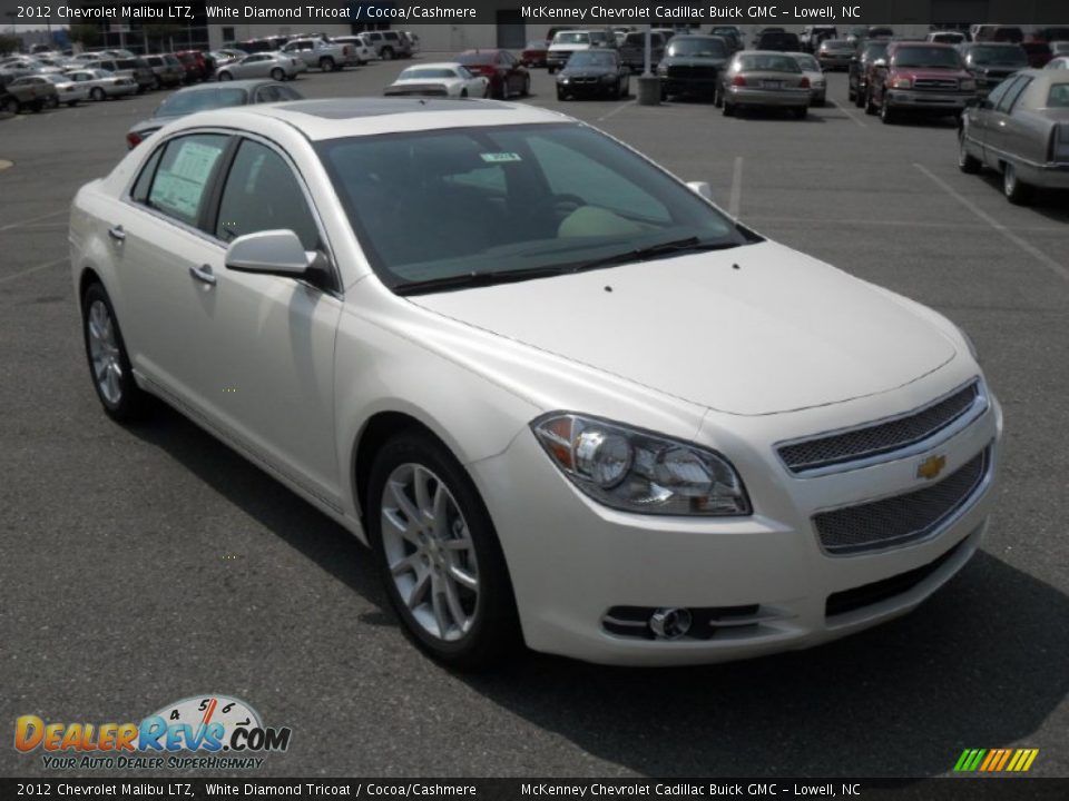 2012 Chevrolet Malibu LTZ White Diamond Tricoat / Cocoa/Cashmere Photo #5