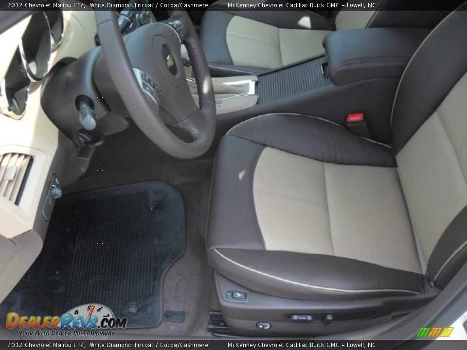 2012 Chevrolet Malibu LTZ White Diamond Tricoat / Cocoa/Cashmere Photo #7