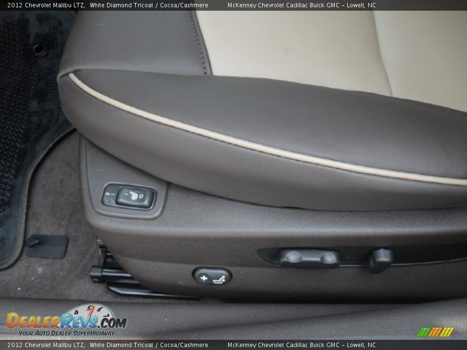 2012 Chevrolet Malibu LTZ White Diamond Tricoat / Cocoa/Cashmere Photo #9