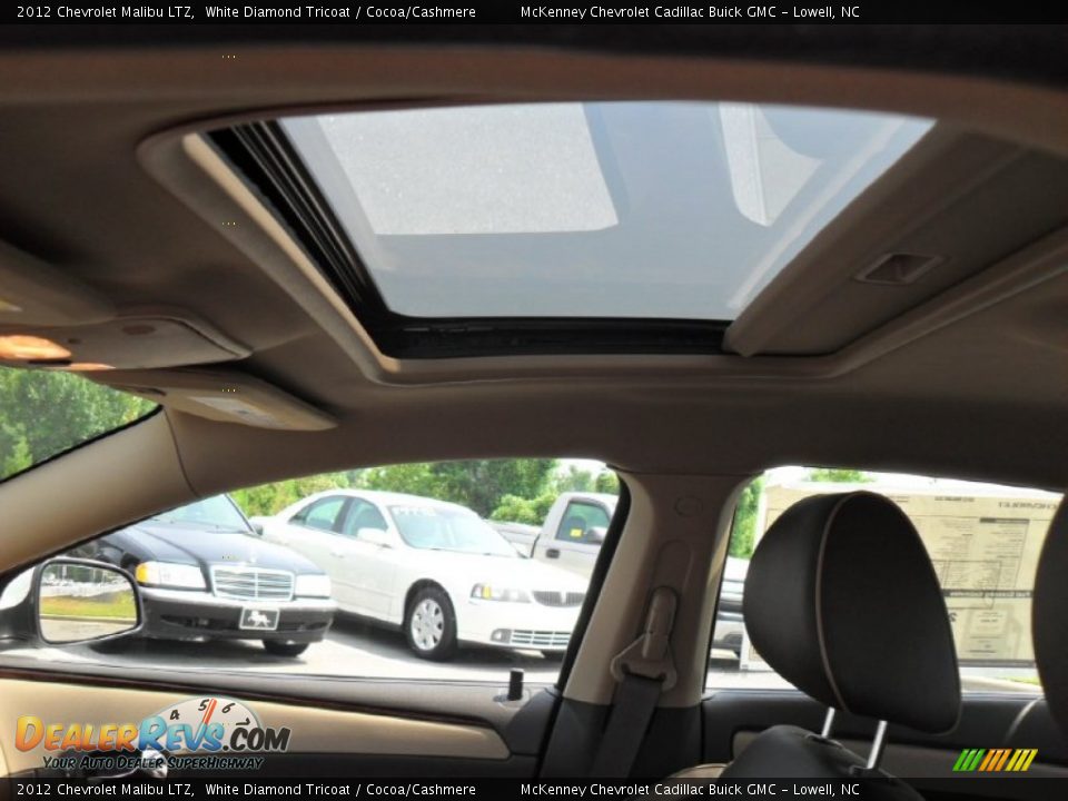 2012 Chevrolet Malibu LTZ White Diamond Tricoat / Cocoa/Cashmere Photo #10