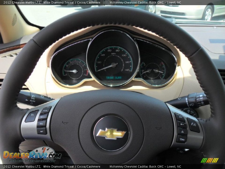 2012 Chevrolet Malibu LTZ White Diamond Tricoat / Cocoa/Cashmere Photo #12