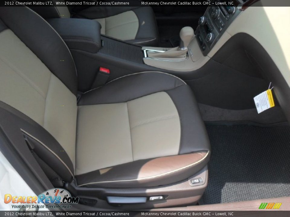2012 Chevrolet Malibu LTZ White Diamond Tricoat / Cocoa/Cashmere Photo #19