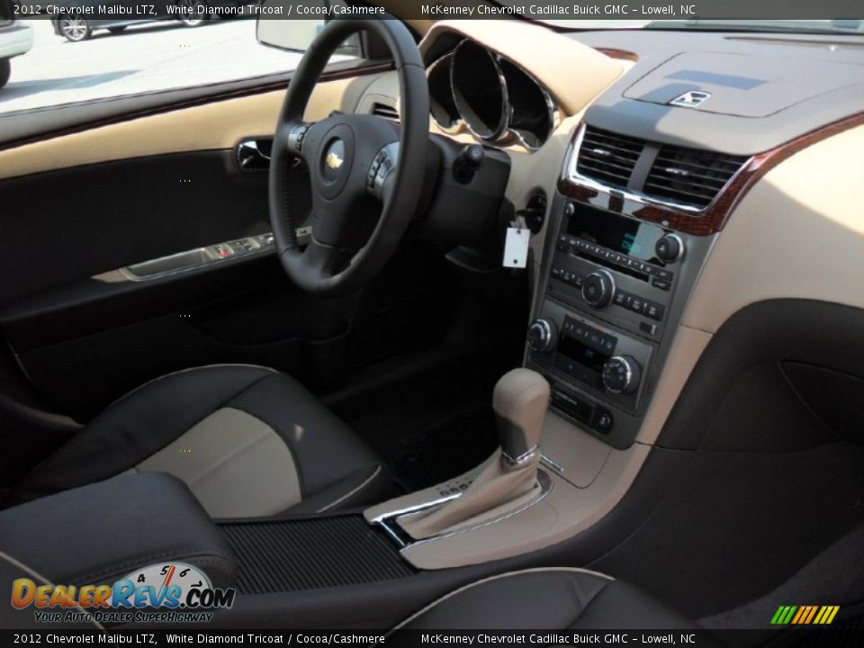 2012 Chevrolet Malibu LTZ White Diamond Tricoat / Cocoa/Cashmere Photo #20