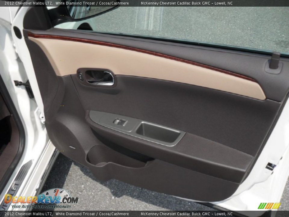 2012 Chevrolet Malibu LTZ White Diamond Tricoat / Cocoa/Cashmere Photo #22