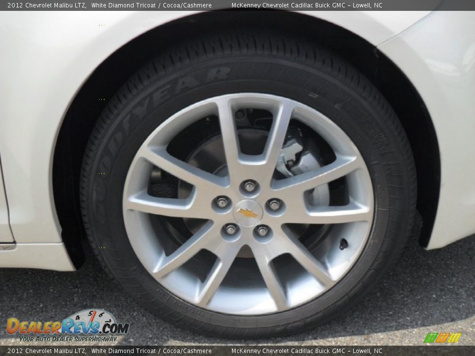 2012 Chevrolet Malibu LTZ White Diamond Tricoat / Cocoa/Cashmere Photo #24
