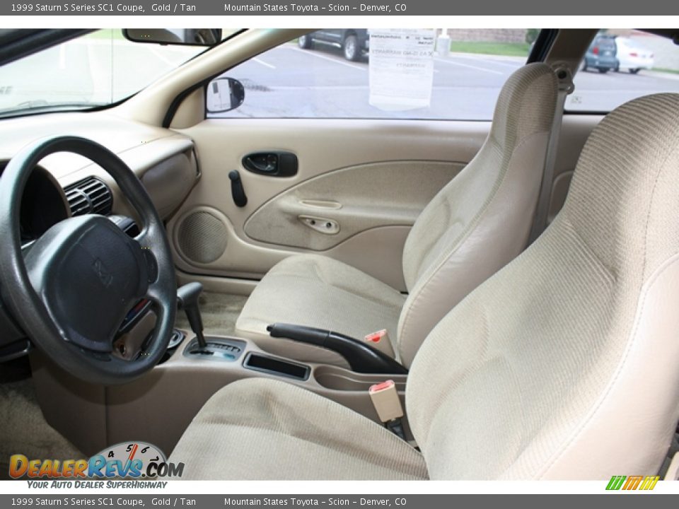 Tan Interior - 1999 Saturn S Series SC1 Coupe Photo #3