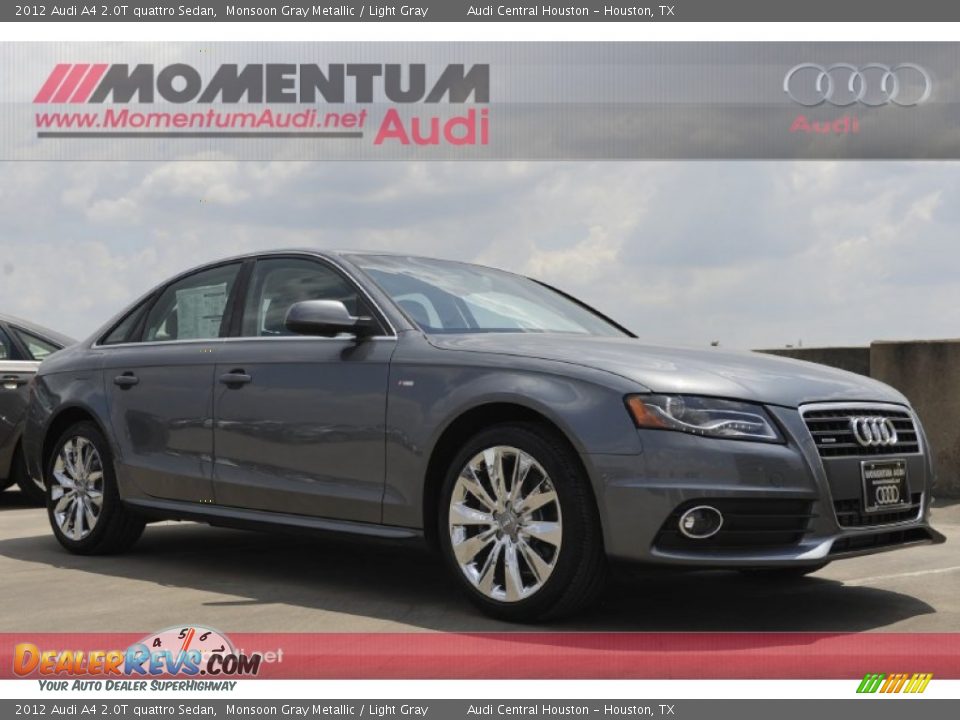 2012 Audi A4 2.0T quattro Sedan Monsoon Gray Metallic / Light Gray Photo #1