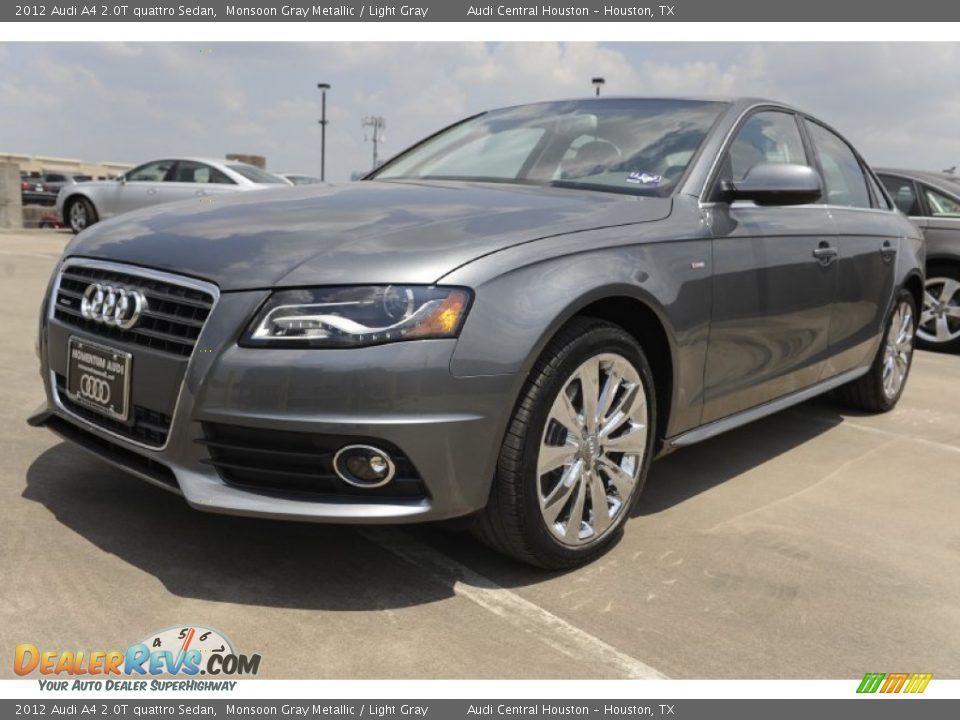 2012 Audi A4 2.0T quattro Sedan Monsoon Gray Metallic / Light Gray Photo #3