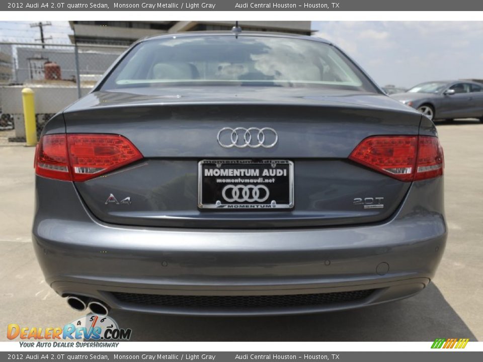 2012 Audi A4 2.0T quattro Sedan Monsoon Gray Metallic / Light Gray Photo #5