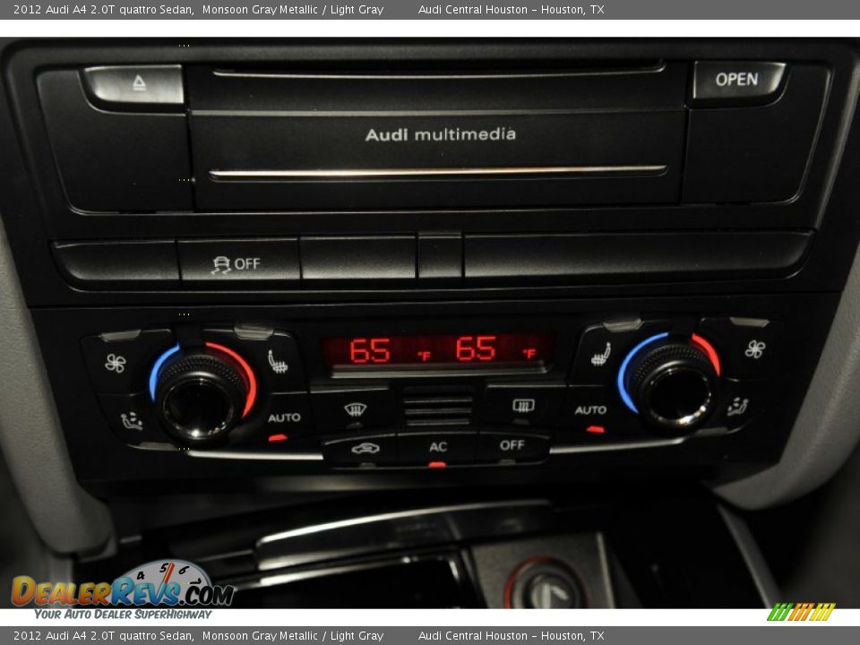 2012 Audi A4 2.0T quattro Sedan Monsoon Gray Metallic / Light Gray Photo #23