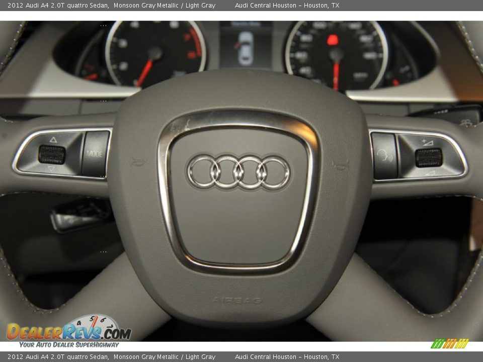 2012 Audi A4 2.0T quattro Sedan Monsoon Gray Metallic / Light Gray Photo #26