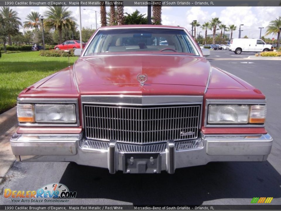Maple Red Metallic 1990 Cadillac Brougham d'Elegance Photo #3
