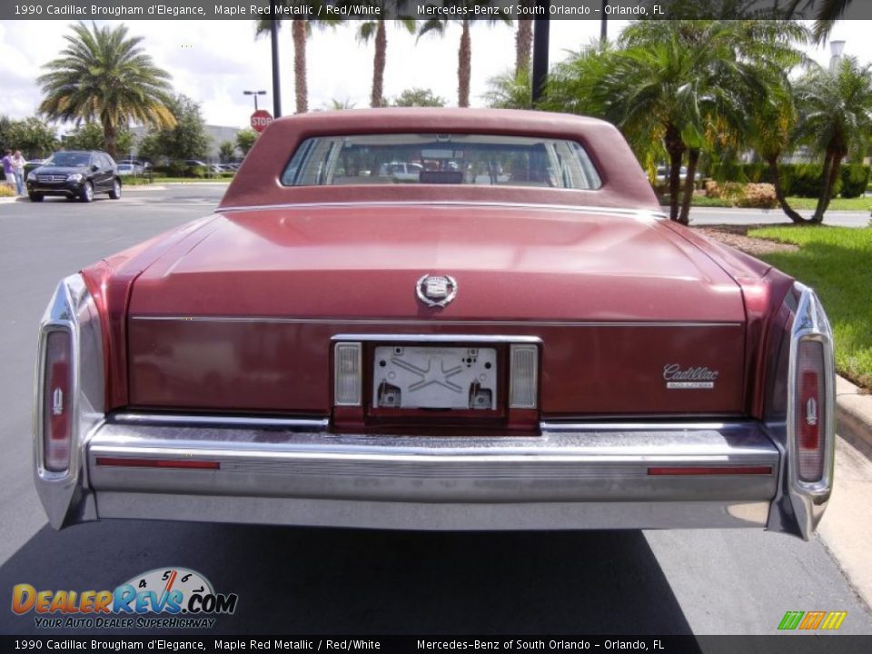 Maple Red Metallic 1990 Cadillac Brougham d'Elegance Photo #7