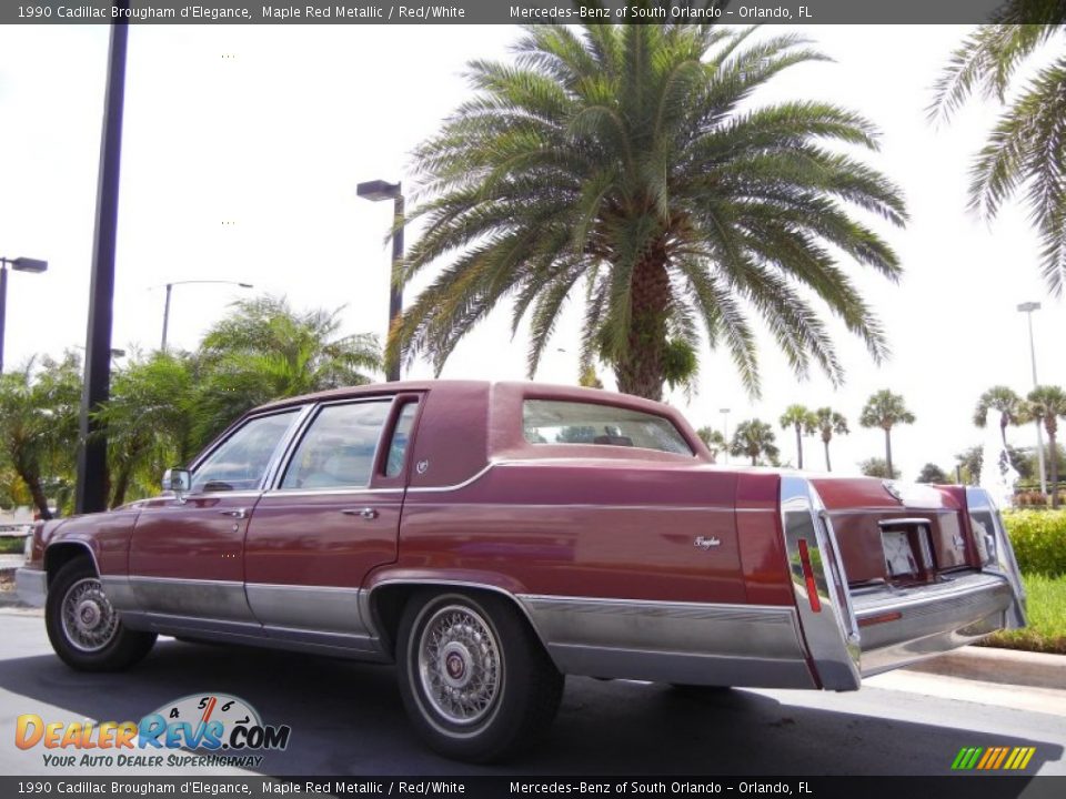 Maple Red Metallic 1990 Cadillac Brougham d'Elegance Photo #8