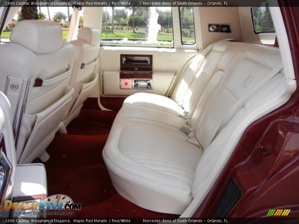 Red/White Interior - 1990 Cadillac Brougham d'Elegance Photo #16