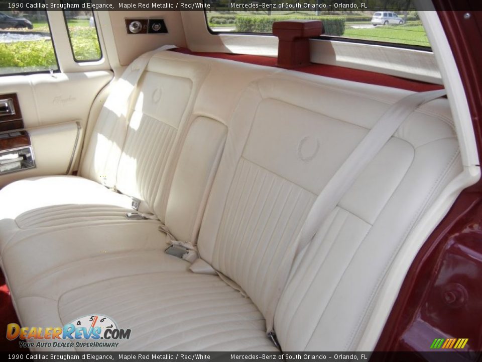 Red/White Interior - 1990 Cadillac Brougham d'Elegance Photo #17