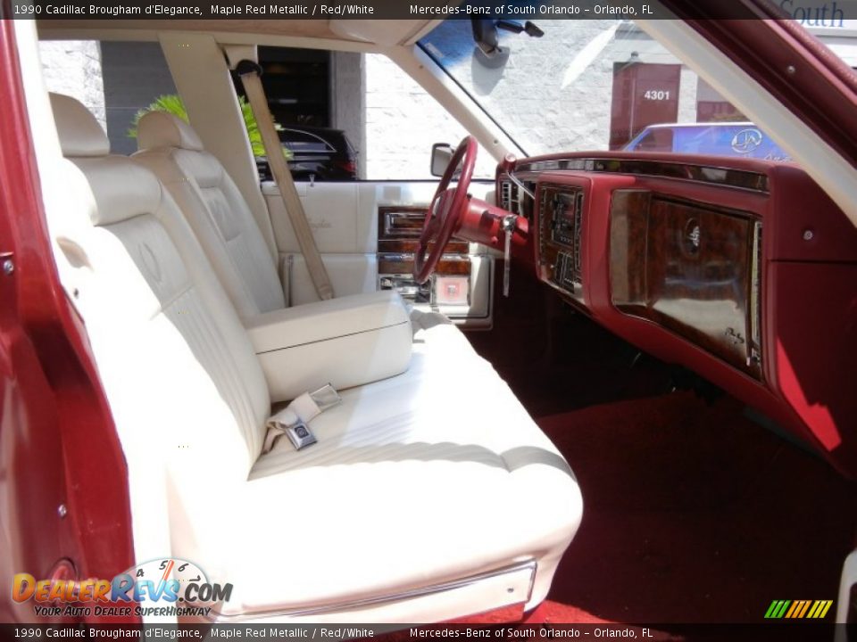Red/White Interior - 1990 Cadillac Brougham d'Elegance Photo #20