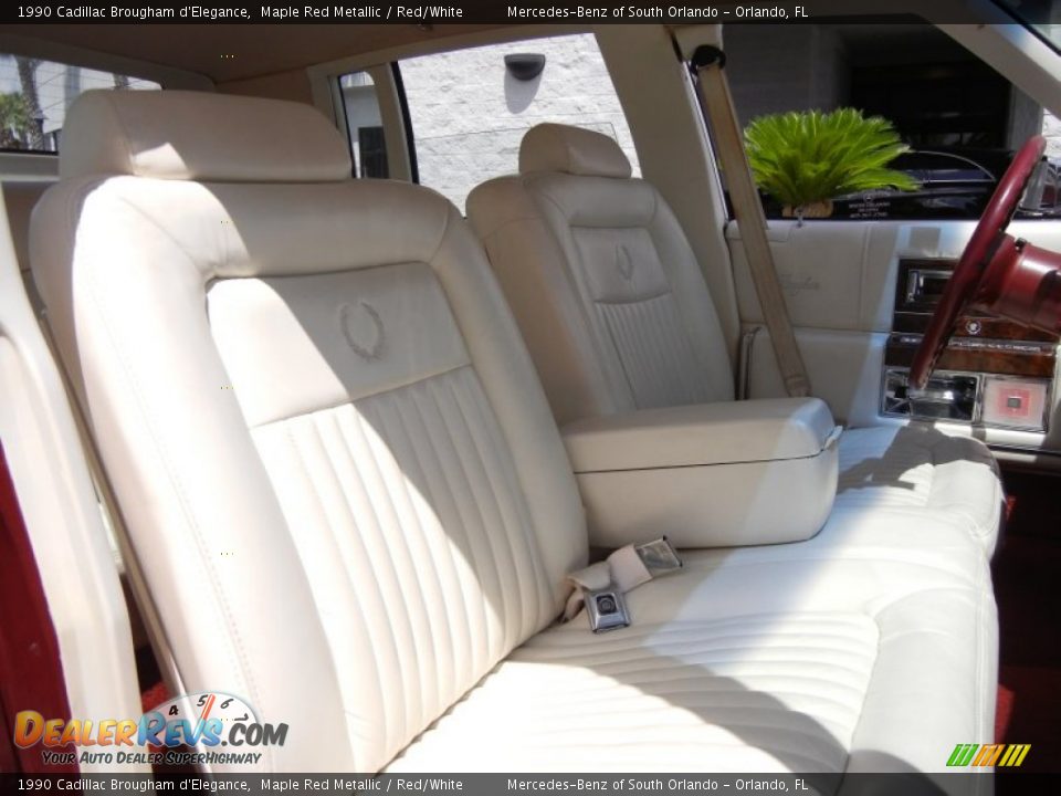 Red/White Interior - 1990 Cadillac Brougham d'Elegance Photo #21