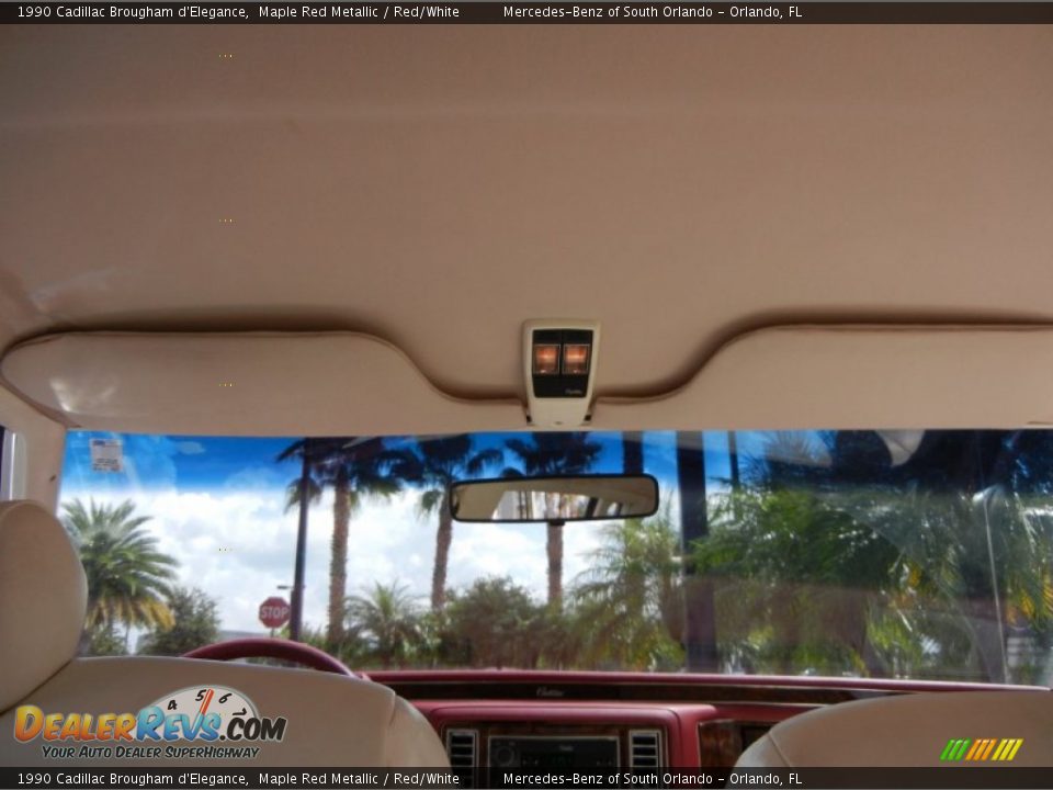 1990 Cadillac Brougham d'Elegance Maple Red Metallic / Red/White Photo #26