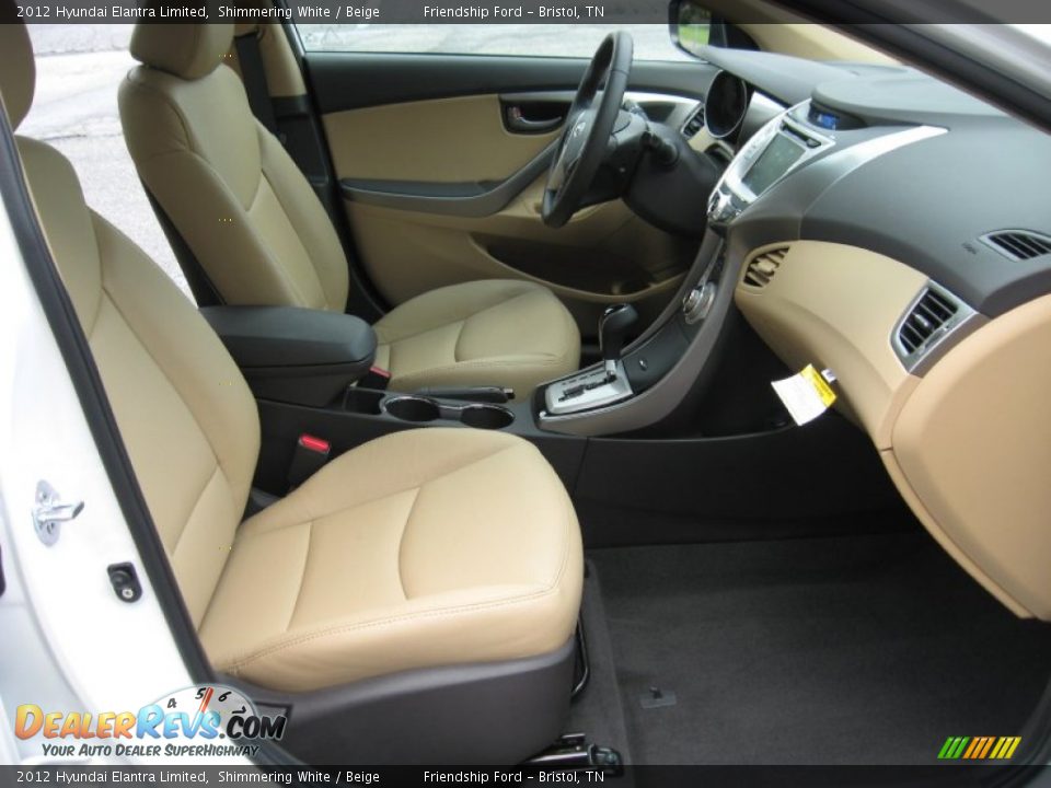 Beige Interior - 2012 Hyundai Elantra Limited Photo #20