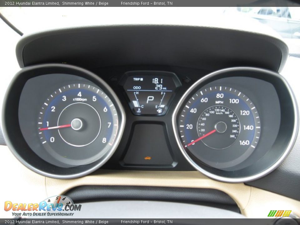 2012 Hyundai Elantra Limited Gauges Photo #29