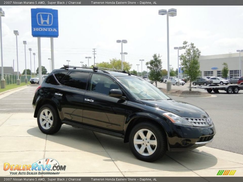 2007 Nissan Murano S AWD Super Black / Charcoal Photo #3