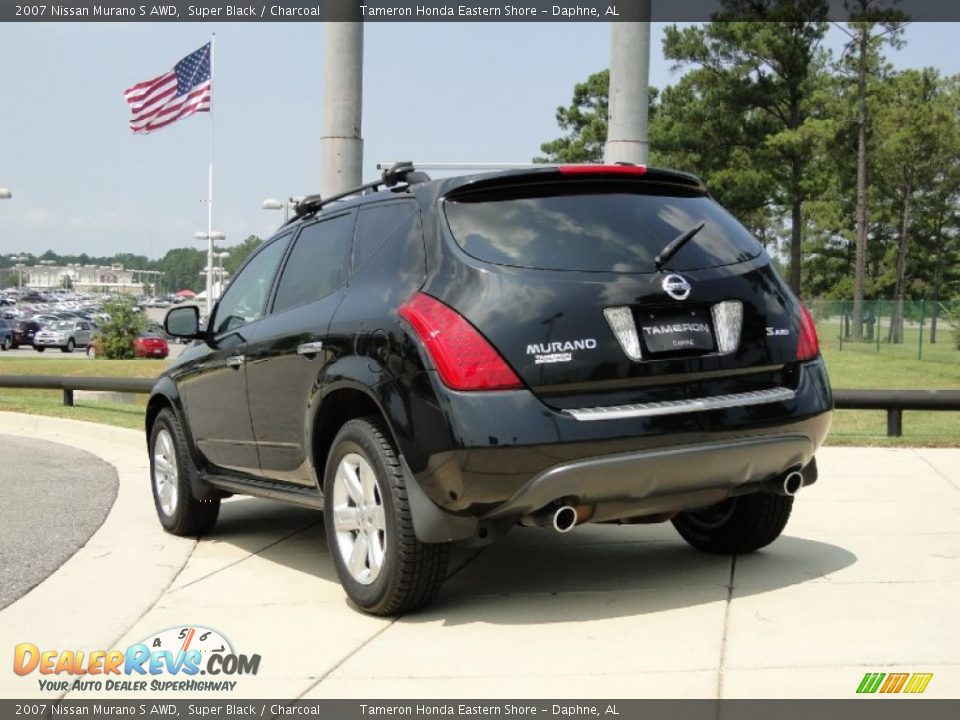 2007 Nissan Murano S AWD Super Black / Charcoal Photo #6