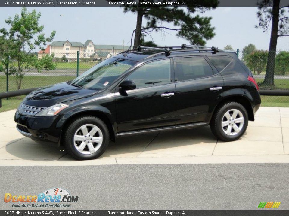 2007 Nissan Murano S AWD Super Black / Charcoal Photo #8