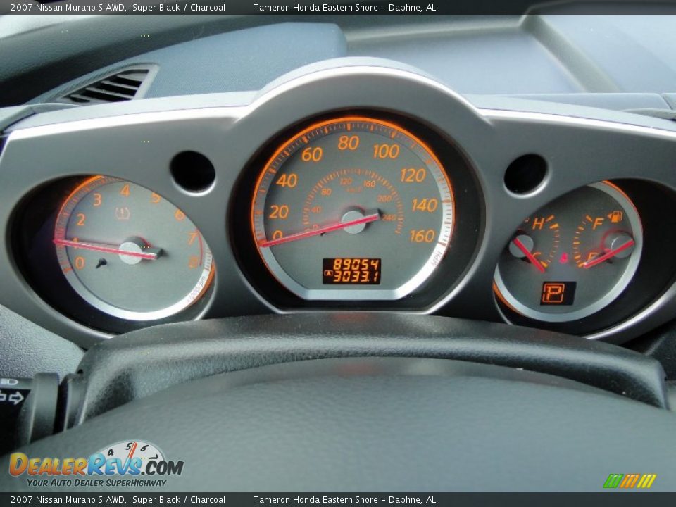 2007 Nissan Murano S AWD Super Black / Charcoal Photo #16