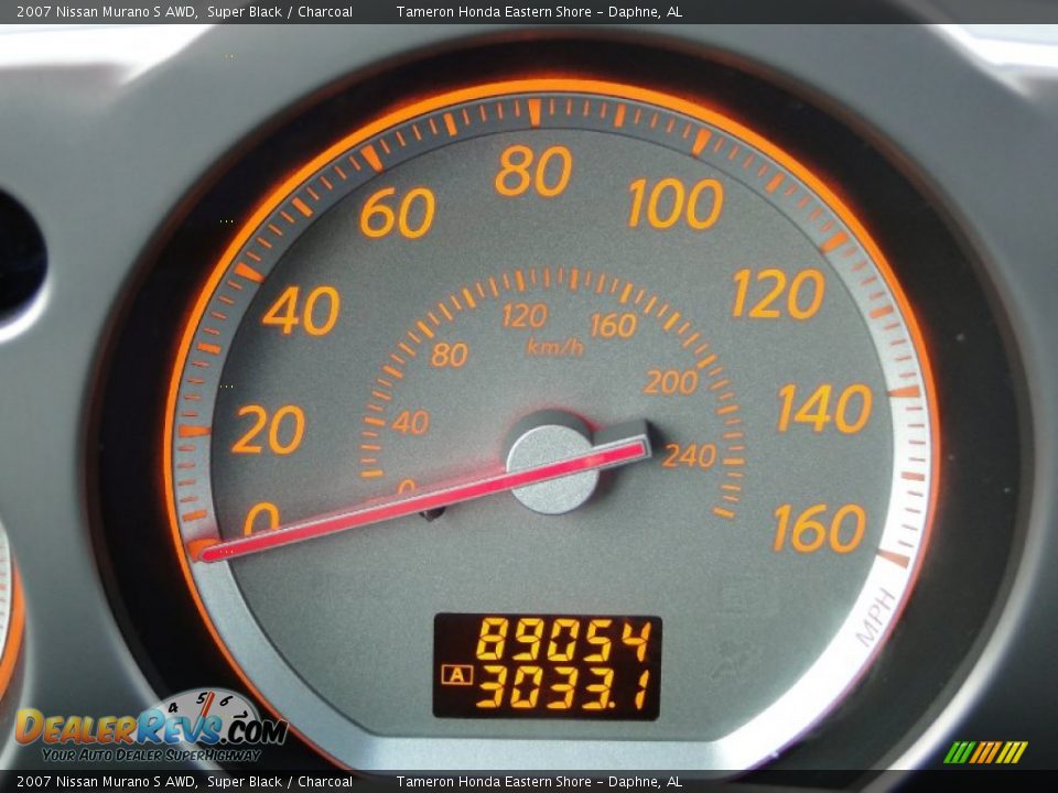 2007 Nissan Murano S AWD Super Black / Charcoal Photo #17