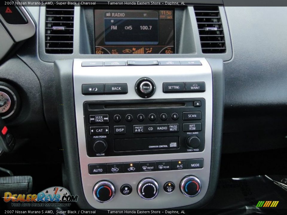 2007 Nissan Murano S AWD Super Black / Charcoal Photo #19
