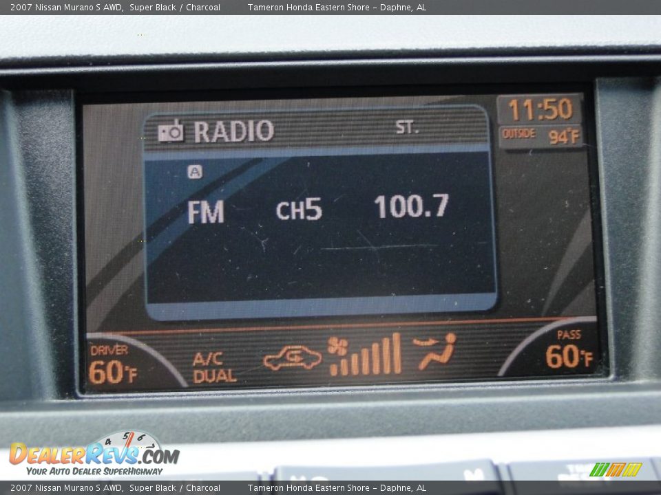 2007 Nissan Murano S AWD Super Black / Charcoal Photo #20