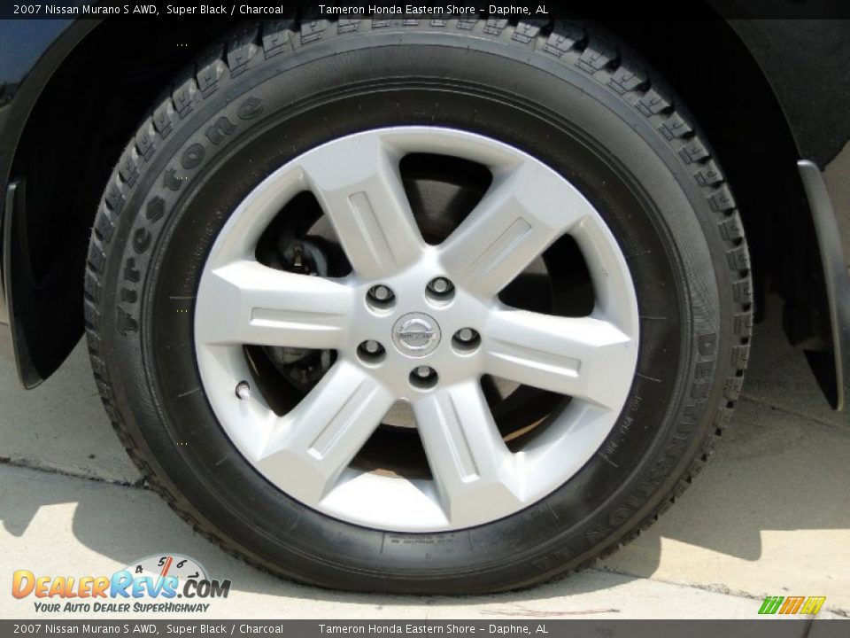 2007 Nissan Murano S AWD Super Black / Charcoal Photo #33