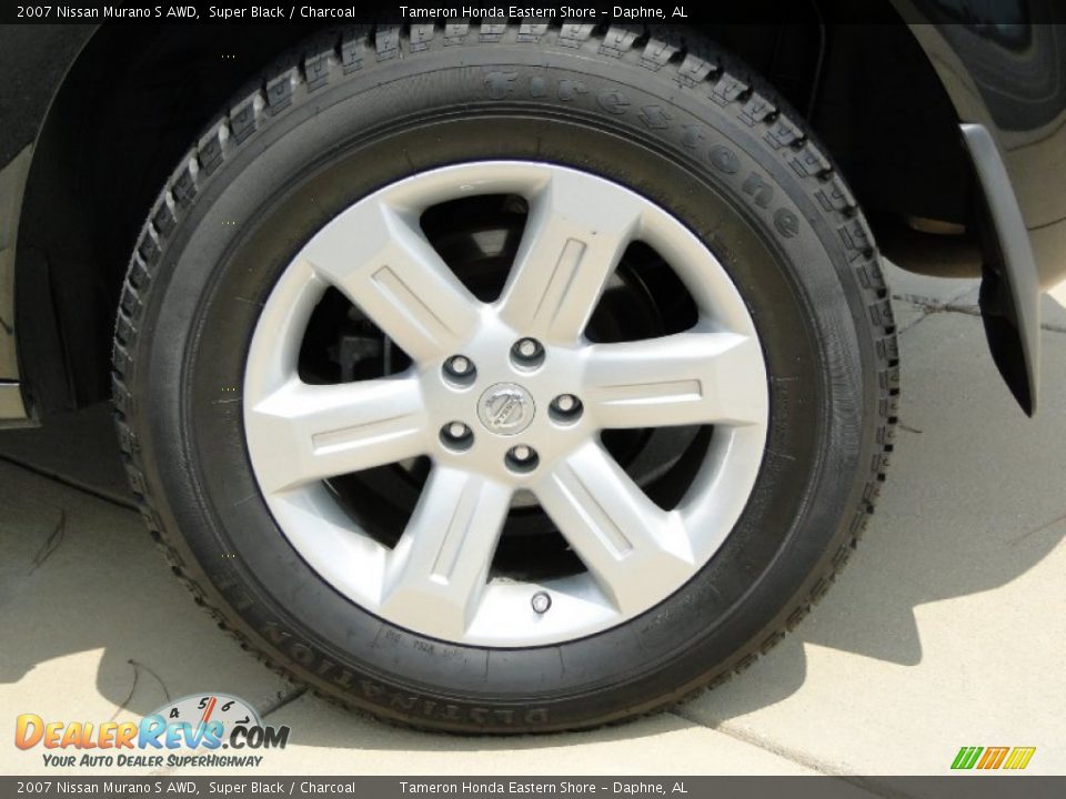 2007 Nissan Murano S AWD Super Black / Charcoal Photo #34
