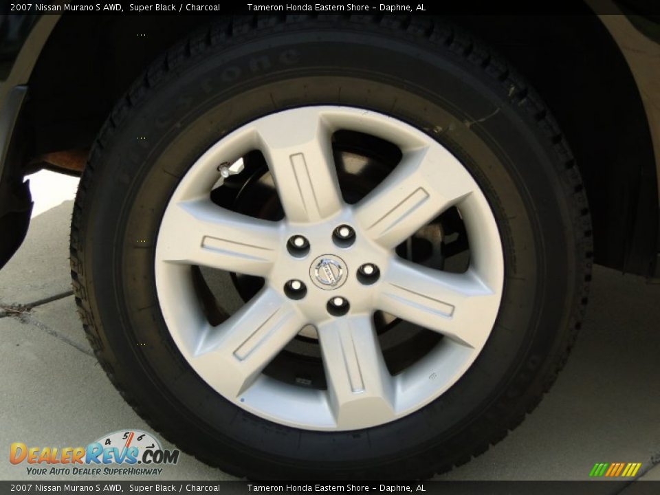 2007 Nissan Murano S AWD Super Black / Charcoal Photo #35