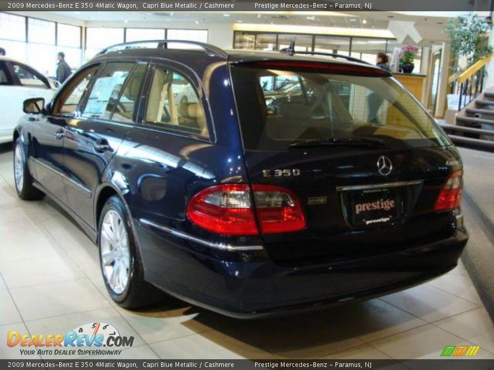 2009 Mercedes-Benz E 350 4Matic Wagon Capri Blue Metallic / Cashmere Photo #4