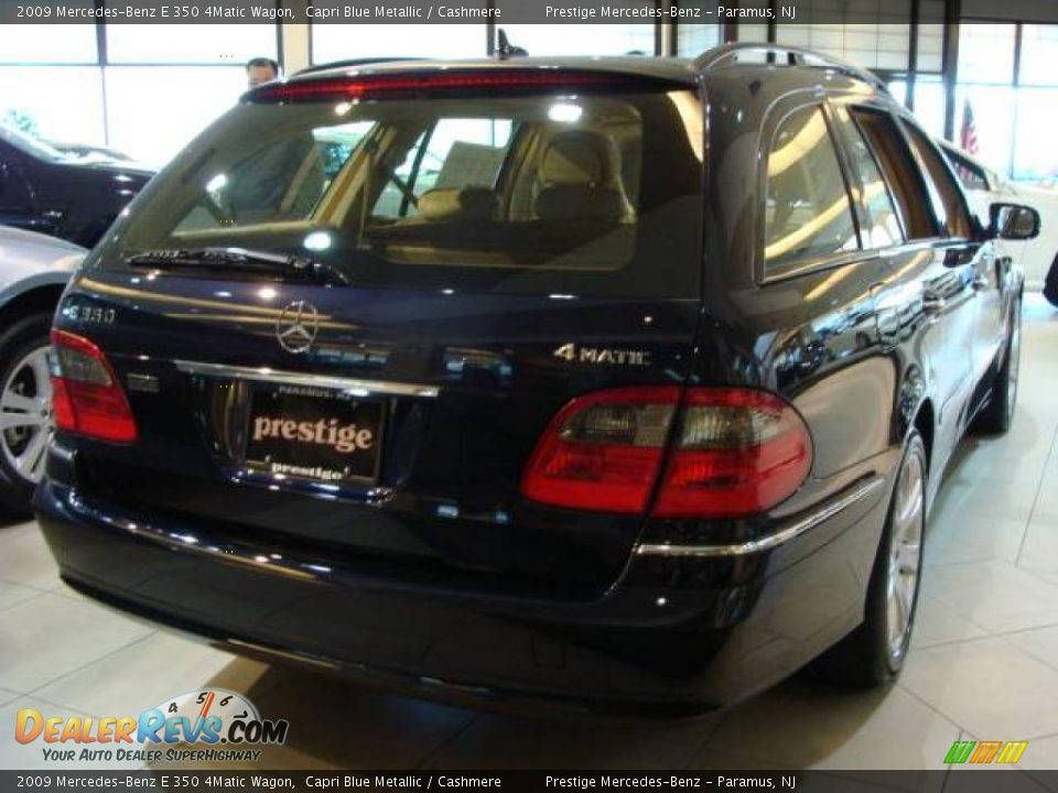 2009 Mercedes-Benz E 350 4Matic Wagon Capri Blue Metallic / Cashmere Photo #6