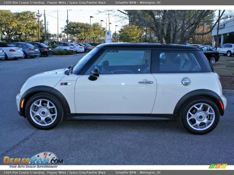 2006 Mini Cooper S Hardtop Pepper White / Space Gray/Panther Black Photo #4