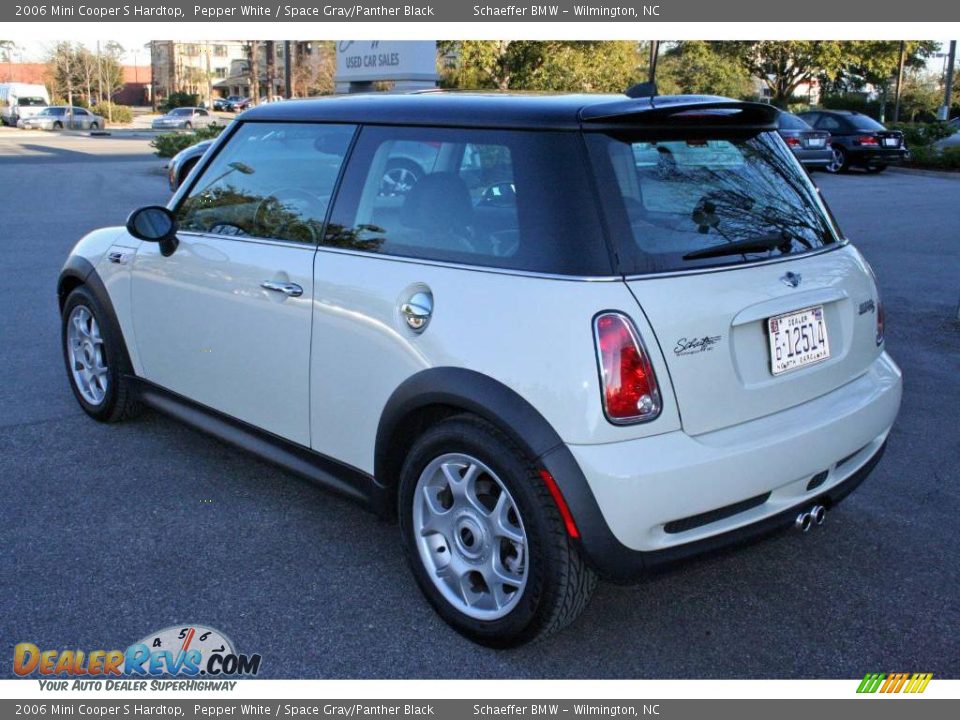 2006 Mini Cooper S Hardtop Pepper White / Space Gray/Panther Black Photo #5