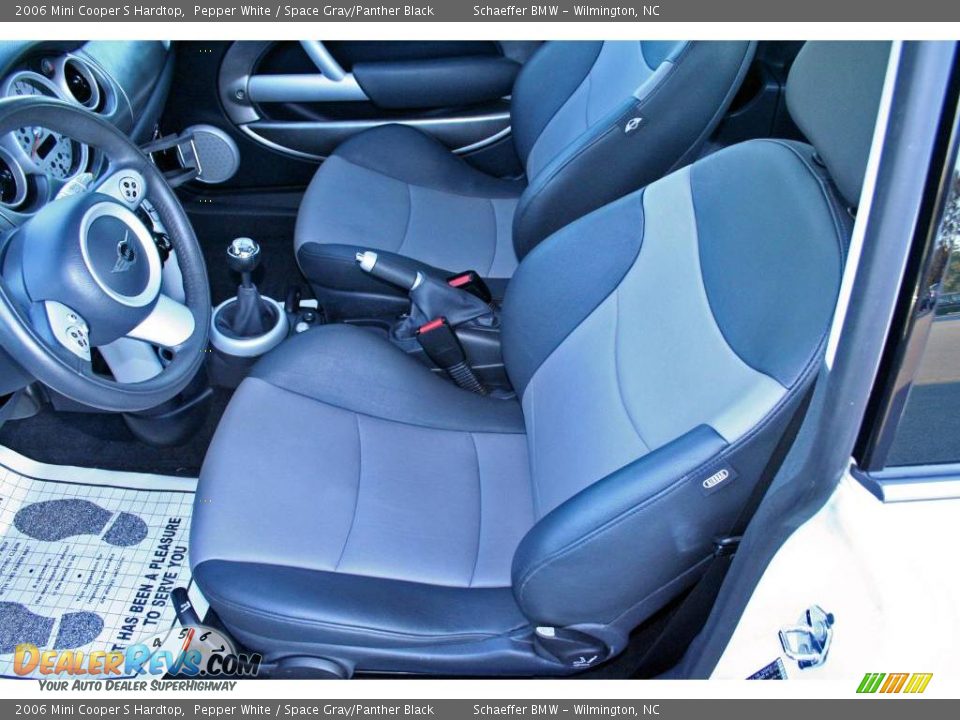 2006 Mini Cooper S Hardtop Pepper White / Space Gray/Panther Black Photo #9