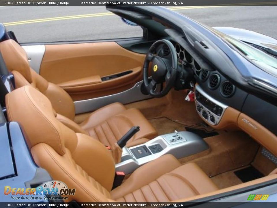 2004 Ferrari 360 Spider Blue / Beige Photo #3