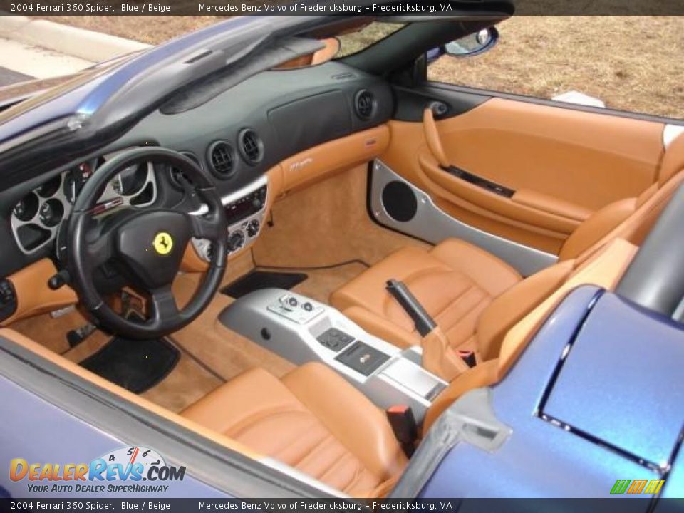 2004 Ferrari 360 Spider Blue / Beige Photo #6