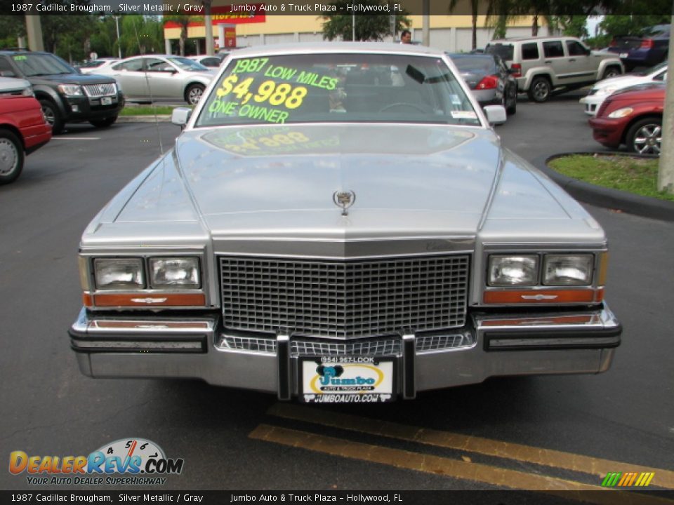 1987 Cadillac Brougham Silver Metallic / Gray Photo #3